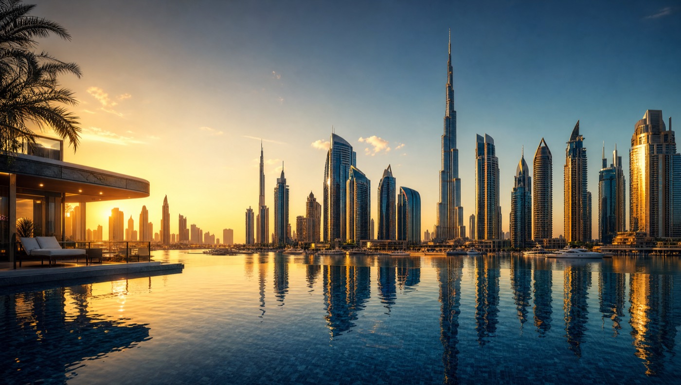 迪拜天际线 UAE 黄金签证 Dubai skyline golden visa